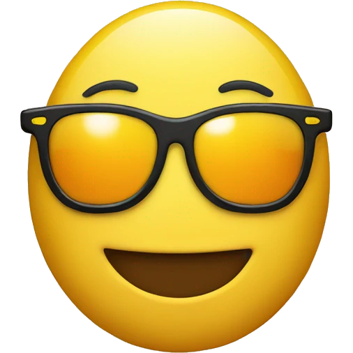 yellow emoji face smiling goldtooth and sun glasses emoji