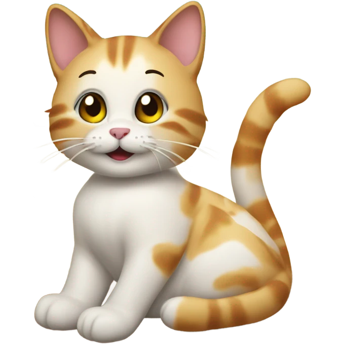 Cat smoking grass on the beach  emoji