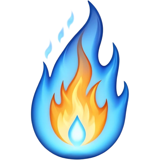 Blue flame emoji