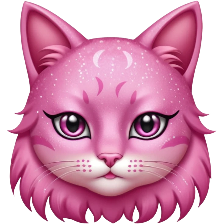 glitter sexy pink cat emoji