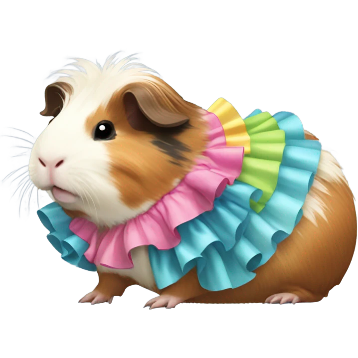 Guinea pig wearing dress emoji