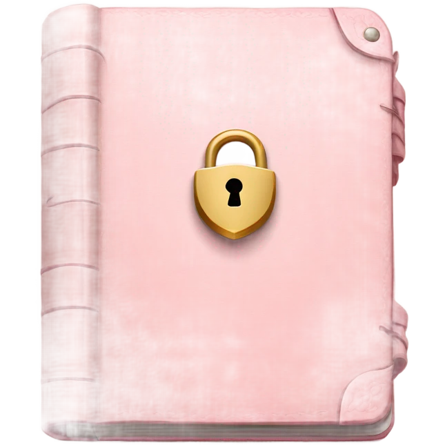 locked diary soft pink emoji