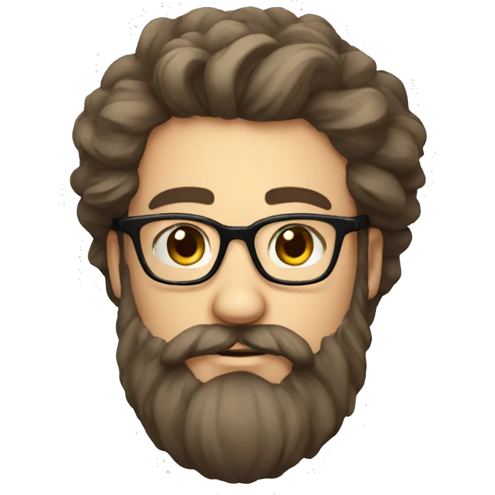 French Bearded person majestic with glasses emoji