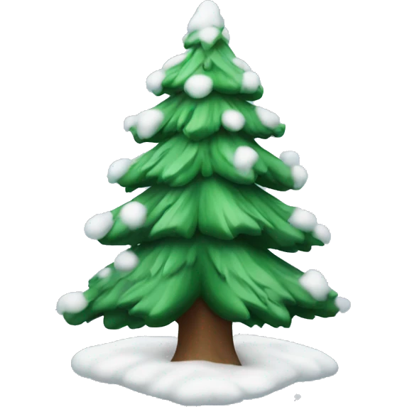 Christmas tree with snow  emoji