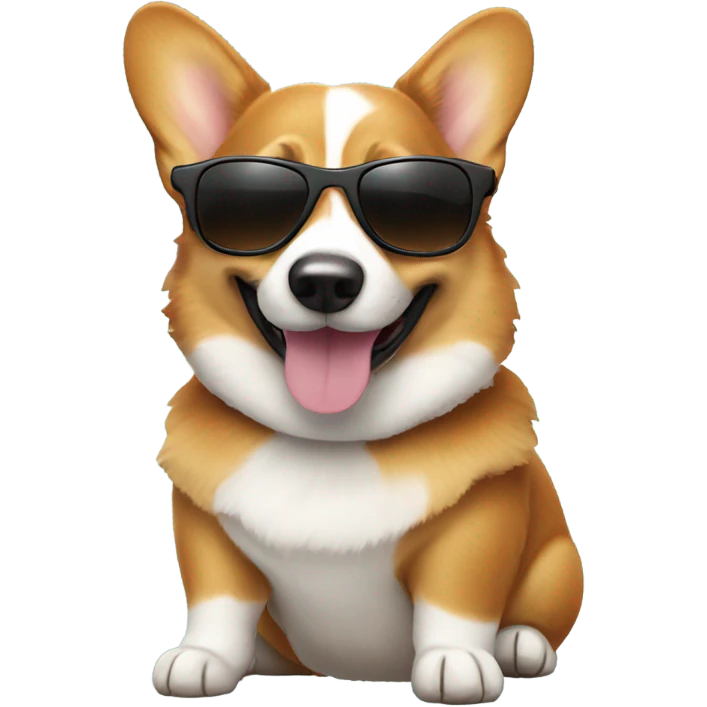 Corgi wearing sunglasses  emoji