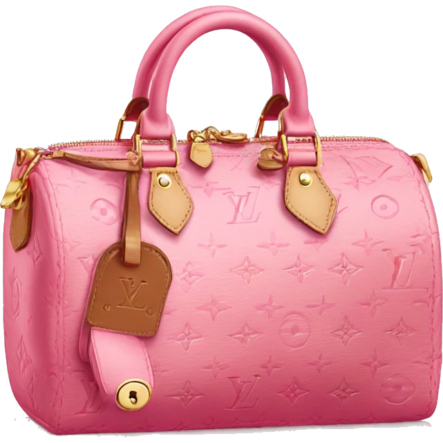 Louis Vuitton bag pink emoji