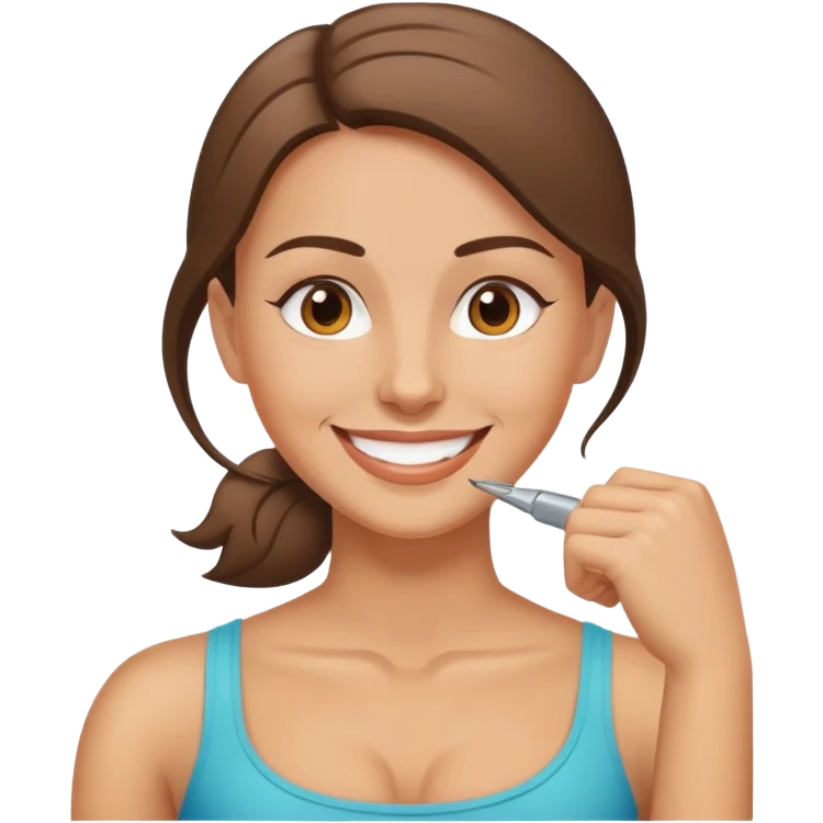 Beautiful light brunette missing her muscular bald beard husband emoji