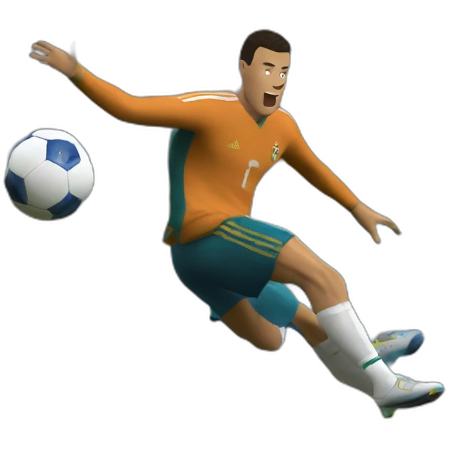 Ronaldo qui fait une retournée acrobatique emoji