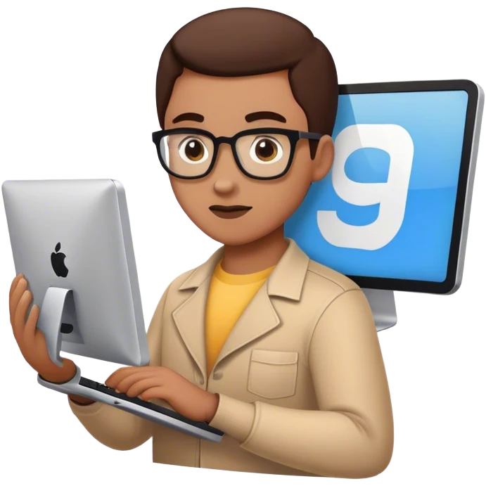 a crazy graphist that a customer ask "bigger logo" emoji
