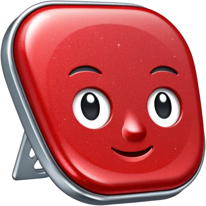 glitter red office pin emoji