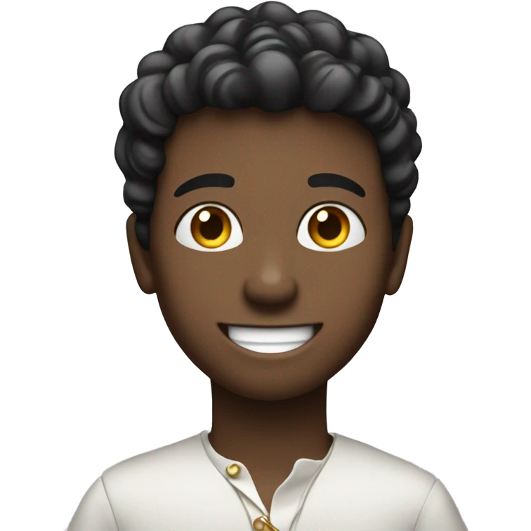 smiling boy with champagne flute emoji