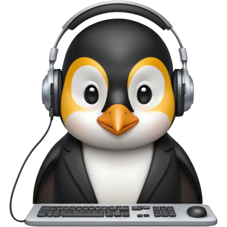 penguin is doing a hack emoji