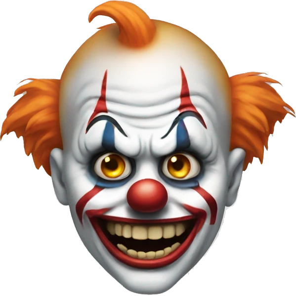 Scary clown emoji