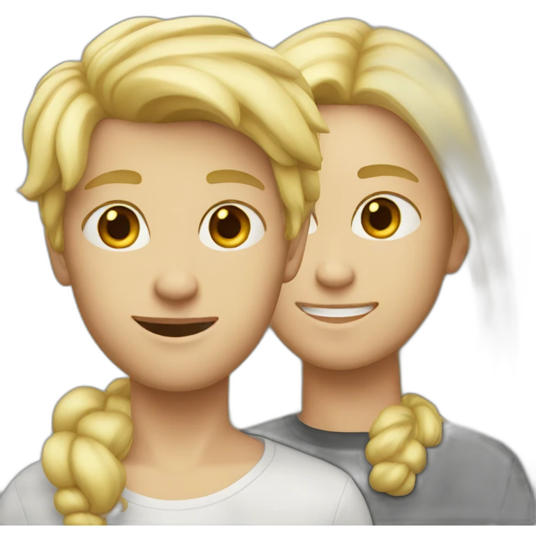 blonde girl and guy emoji