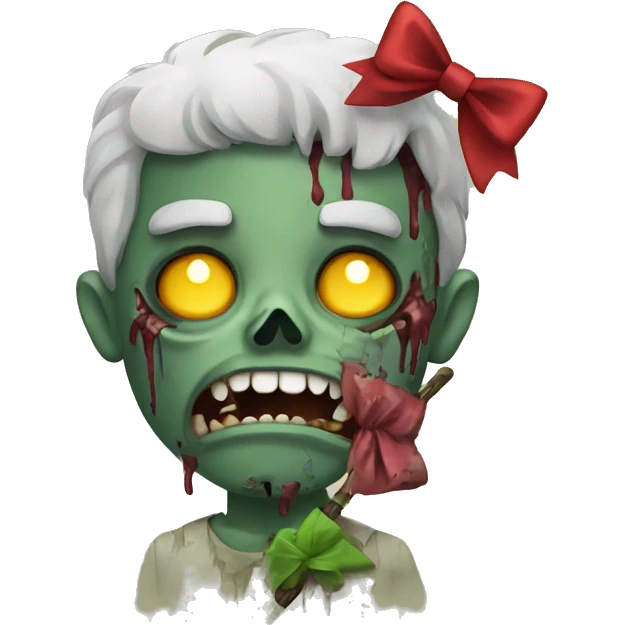 a zombie with a bow emoji