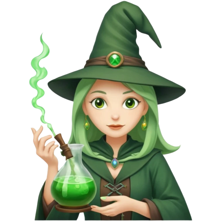 green witch cooking potion emoji