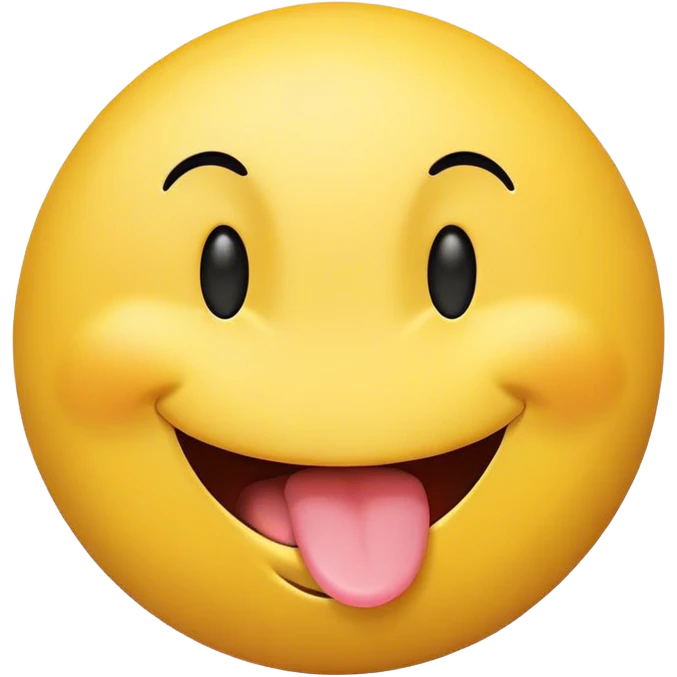 Smiley face with tongue out that is moving side to side emoji