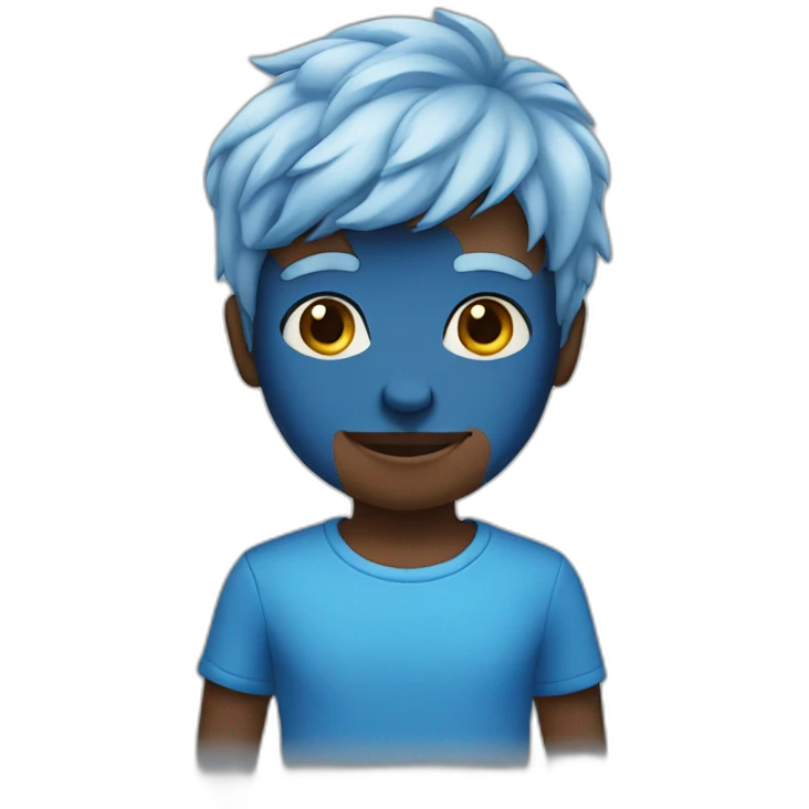 Boy blue skin emoji