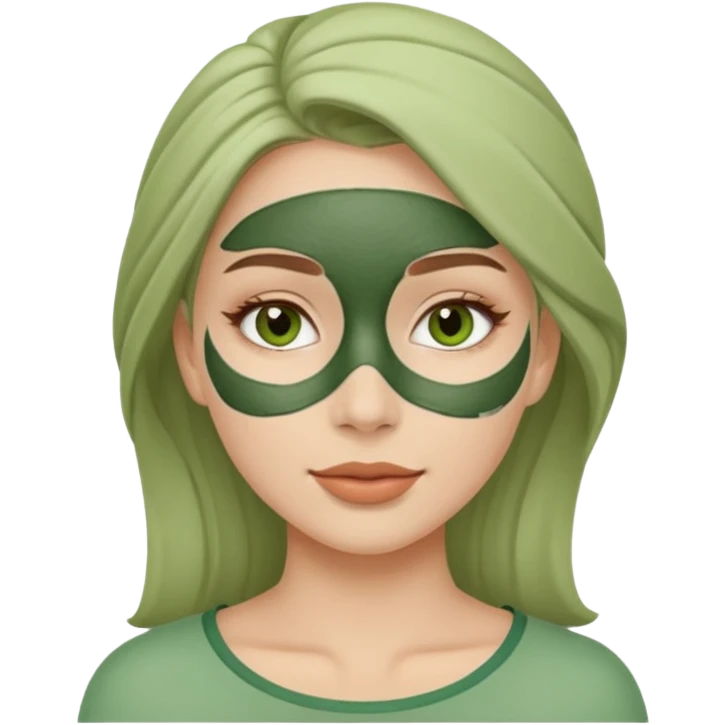 women beauty facial clay mask emoji