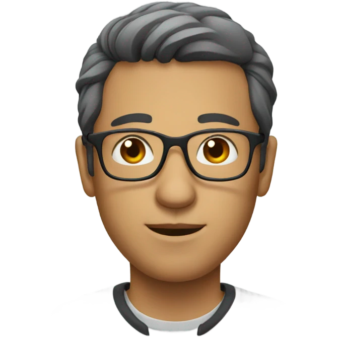 male portrait with glasses emoji