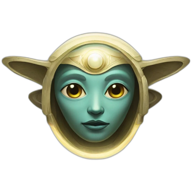 holy ancient alien with halo emoji