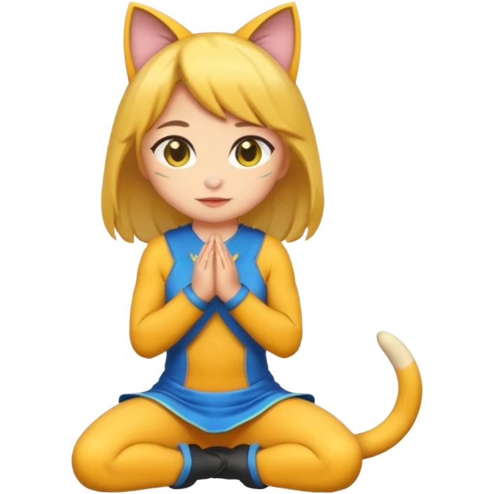 Catgirl kneeling  emoji