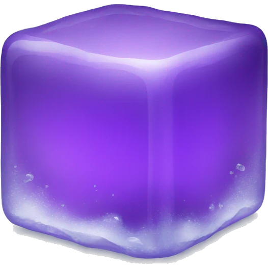 purple ice cube emoji