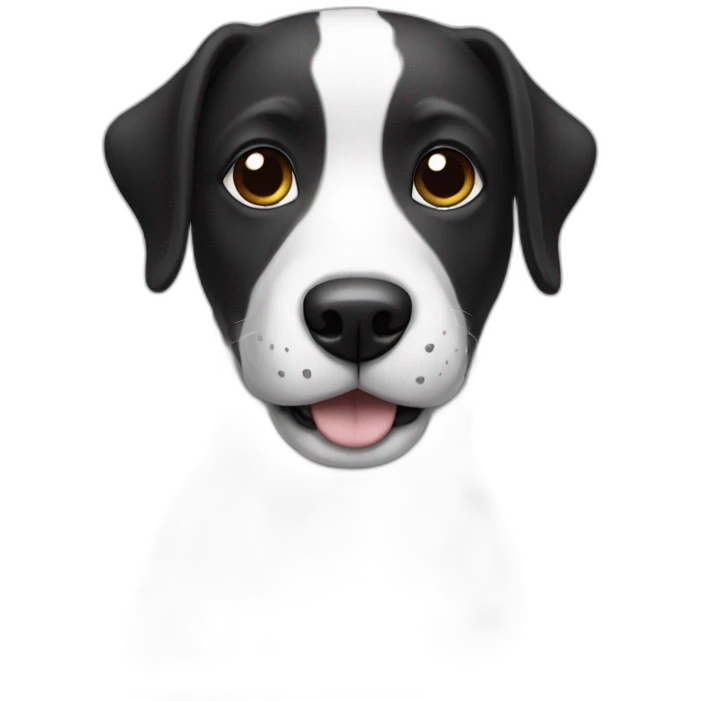 Dog black and white emoji