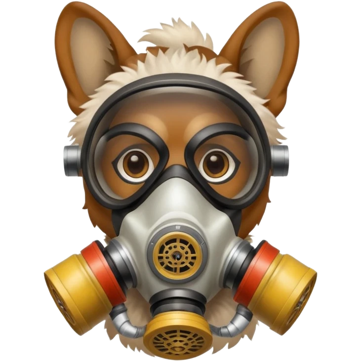 dog with gas masks emoji