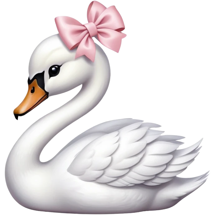 swan light pink bow emoji