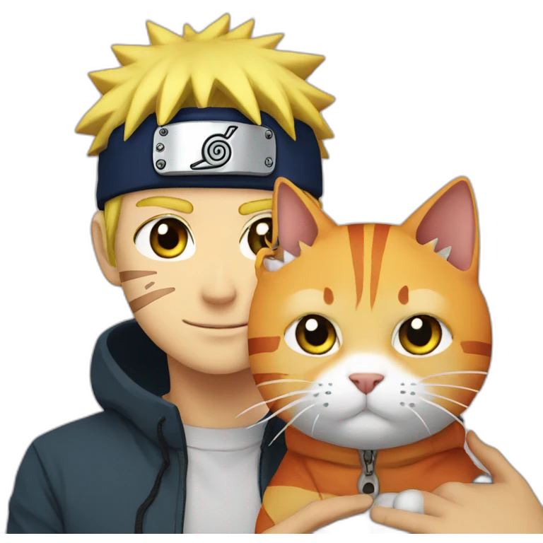 Naruto with cat emoji