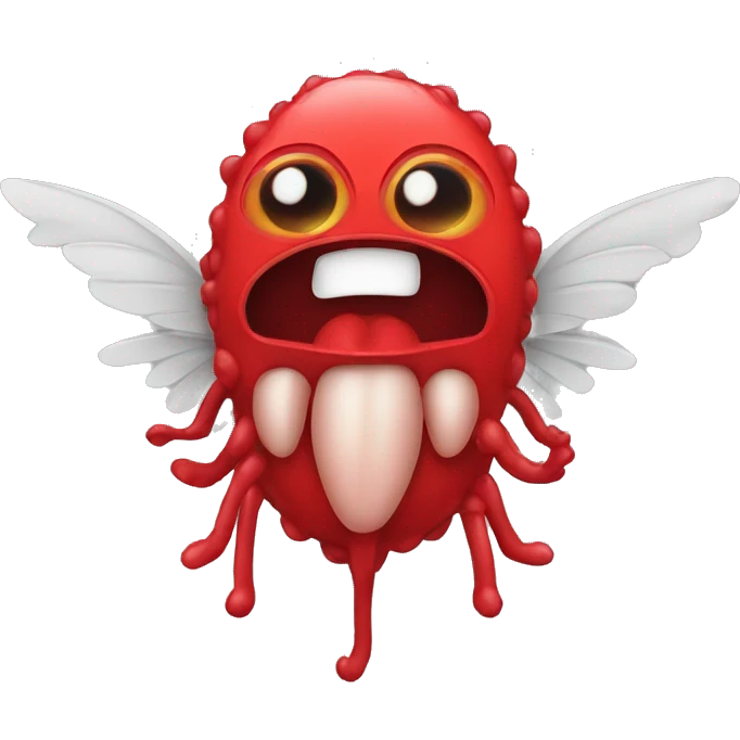 Germ with wings red emoji