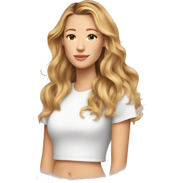 blake lively cartoon wearing tee emoji