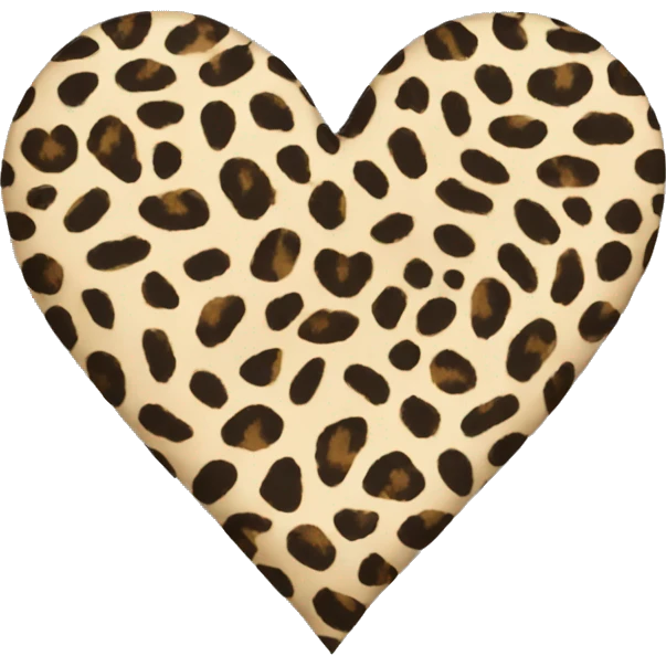 Cheeta print heart  emoji