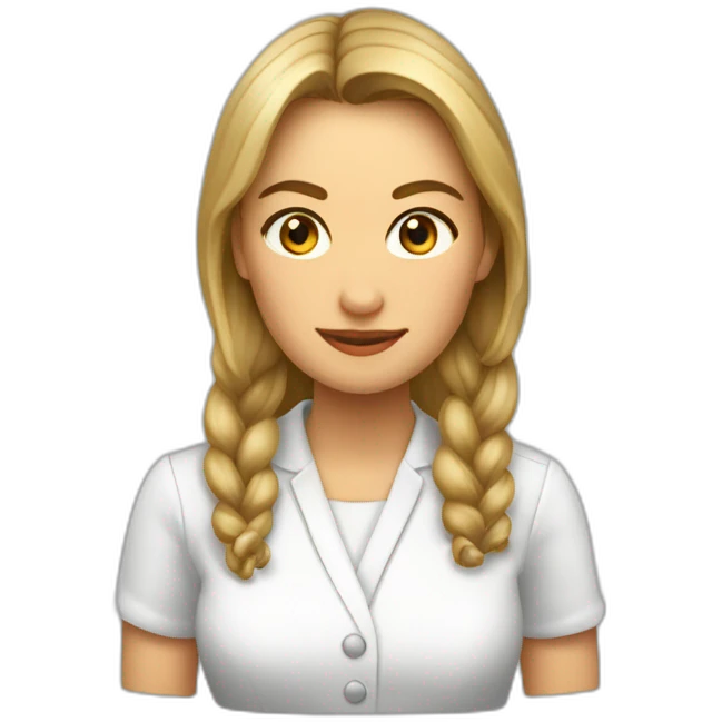 Бухгалтер женщина с ноутбуком emoji