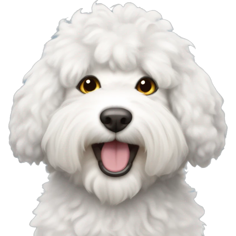half old English Sheepdog half half cornish rex cat half Gremlin emoji