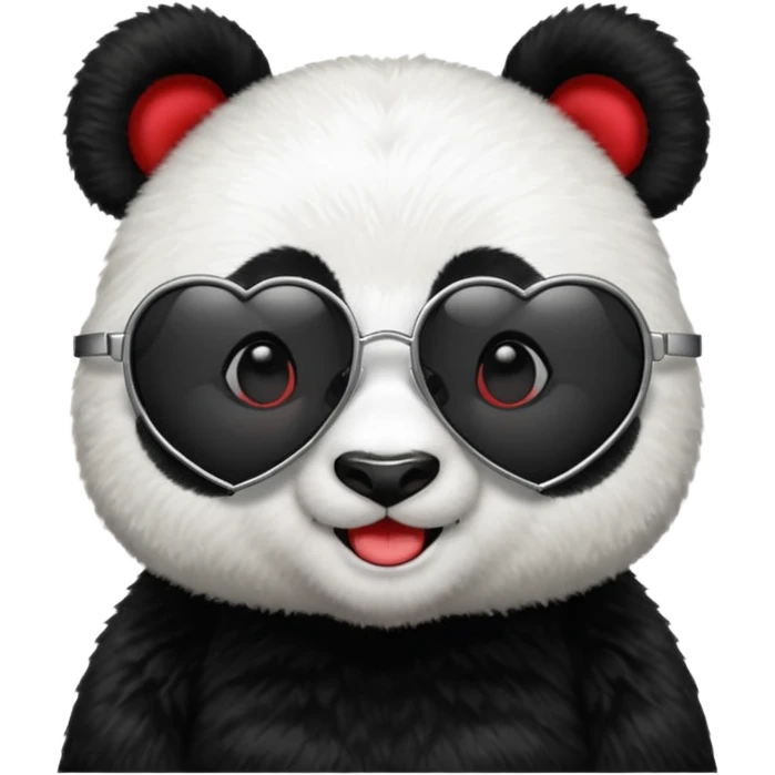 Panda with heart shades glasses emoji