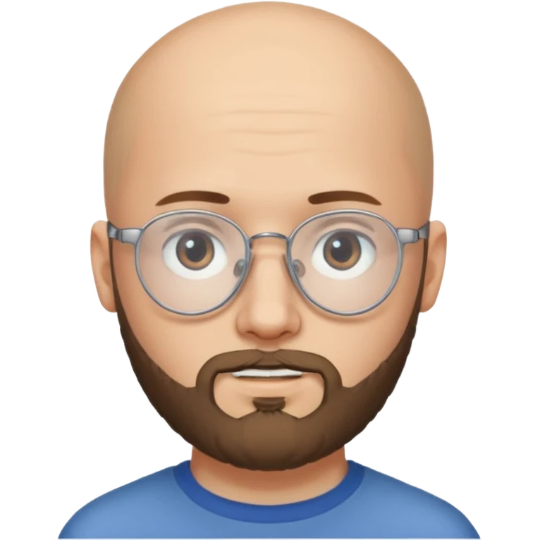 он лысый должен быть очень молодой парень лет 18 , очень тонкие очки, а так же борода emoji