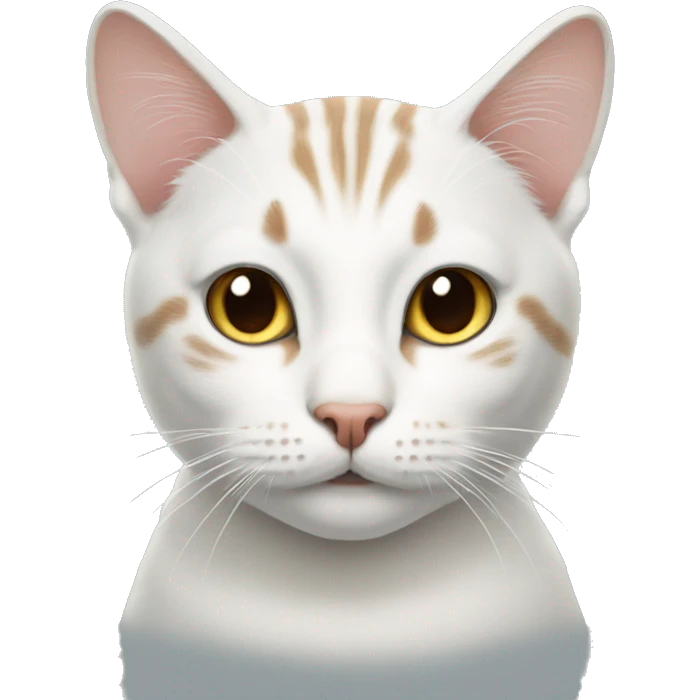 A white tabby cat  emoji