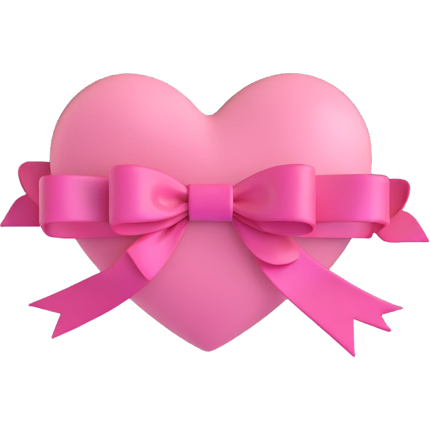 pink heart with a ribbon emoji