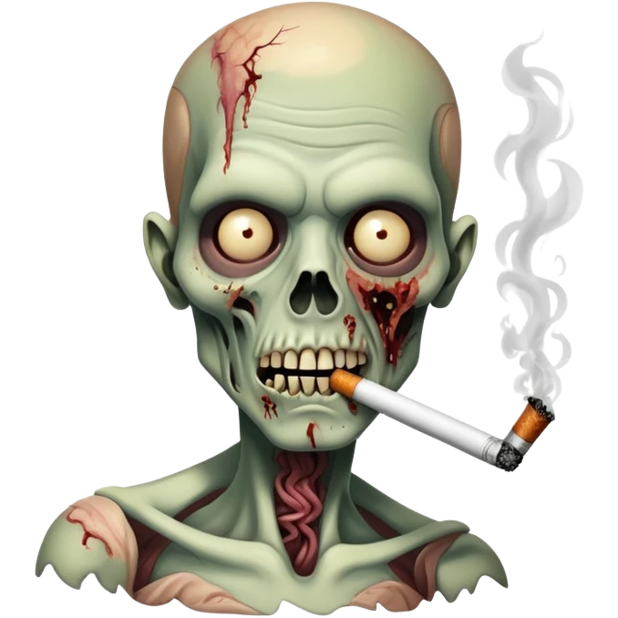 Zombie smoking emoji