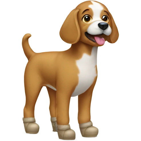 Dog wearing Uggs emoji
