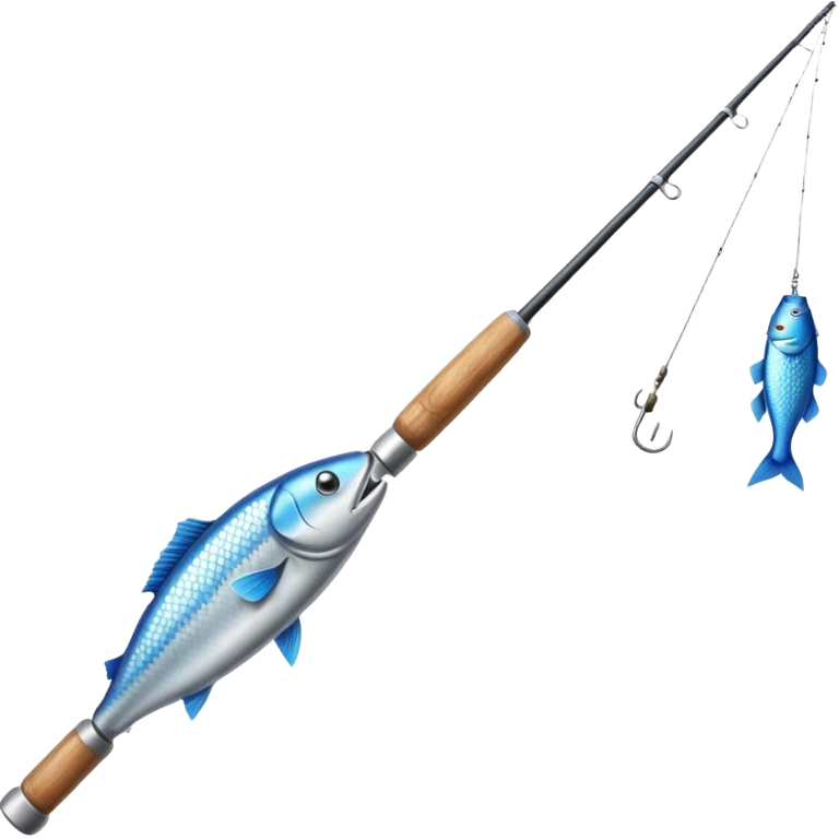 fat fishing rod with fish emoji