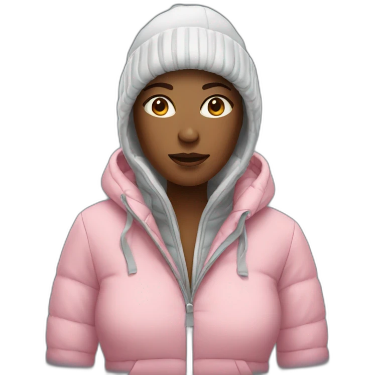 woman, cold, clothes emoji