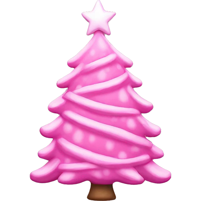 Pink Christmas tree emoji