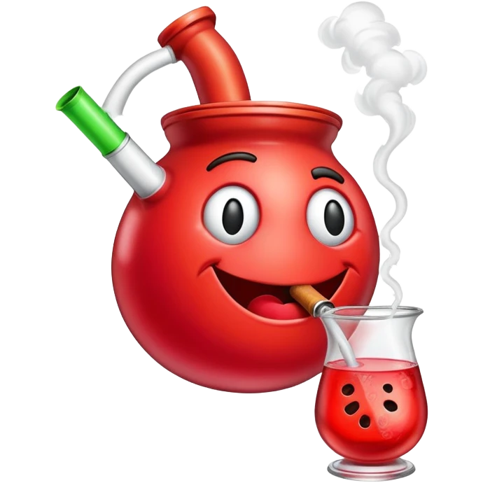 Kool-Aid Man character smoking a bong emoji