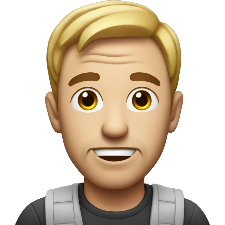 casual portrait of a man farting  emoji