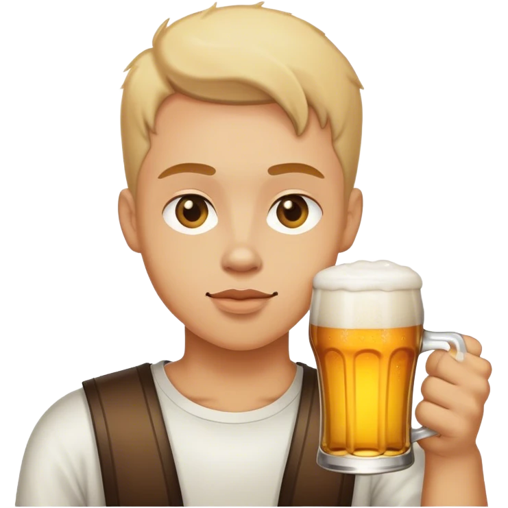 Minor drinking beer emoji