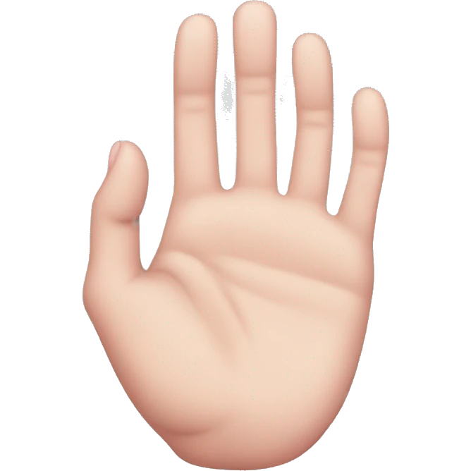Hand with missing pinky emoji