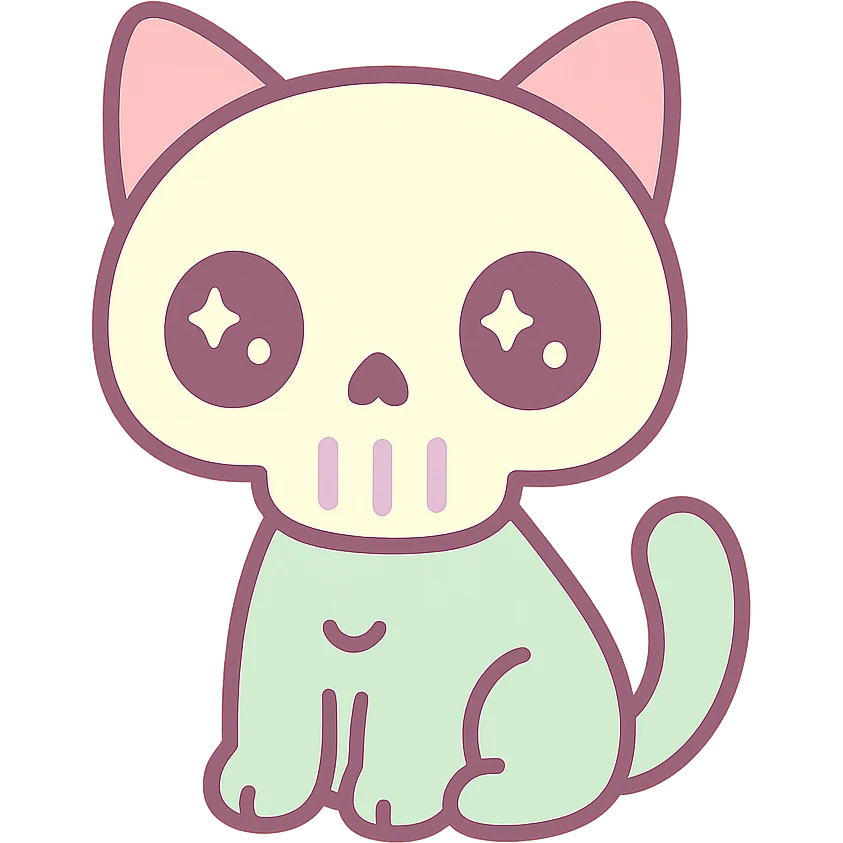 skull cat emoji